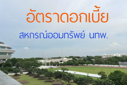 อัตราดอกเบี้ย สหกรณ์ออมทรัพย์